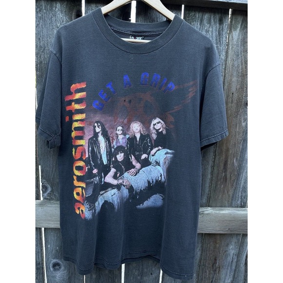 Vintage 1994 Aerosmith Get A Grip Concert World Tour Giant Tultex XL Band Shirt - Picture 1 of 6